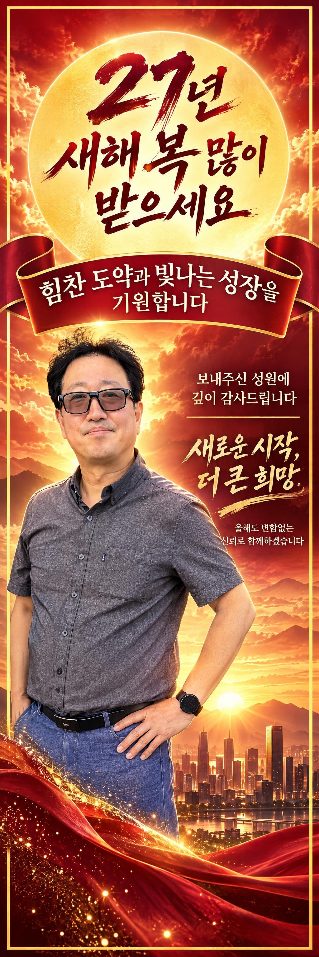 27년 새해인사 배너 만들어죠 업체용 AI 배너 시안