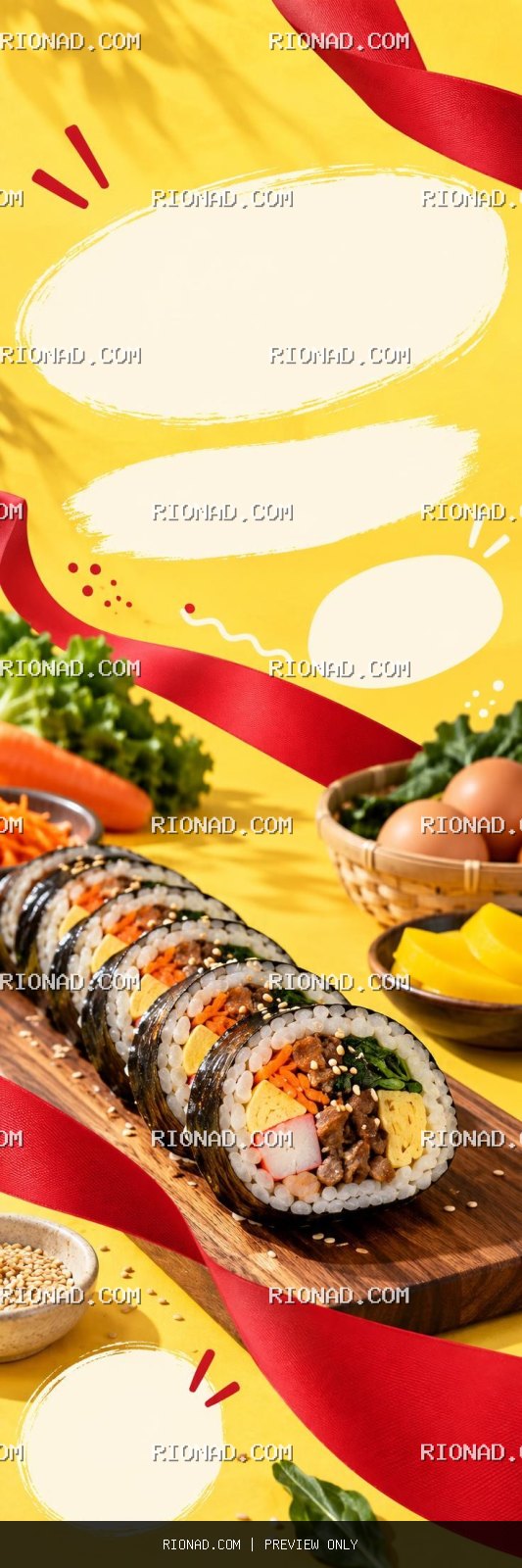 김밥집 신규 오픈 / 9월 30일까지 전 메뉴 20% 할인 / 문의 [연락처 AI 배너 배경